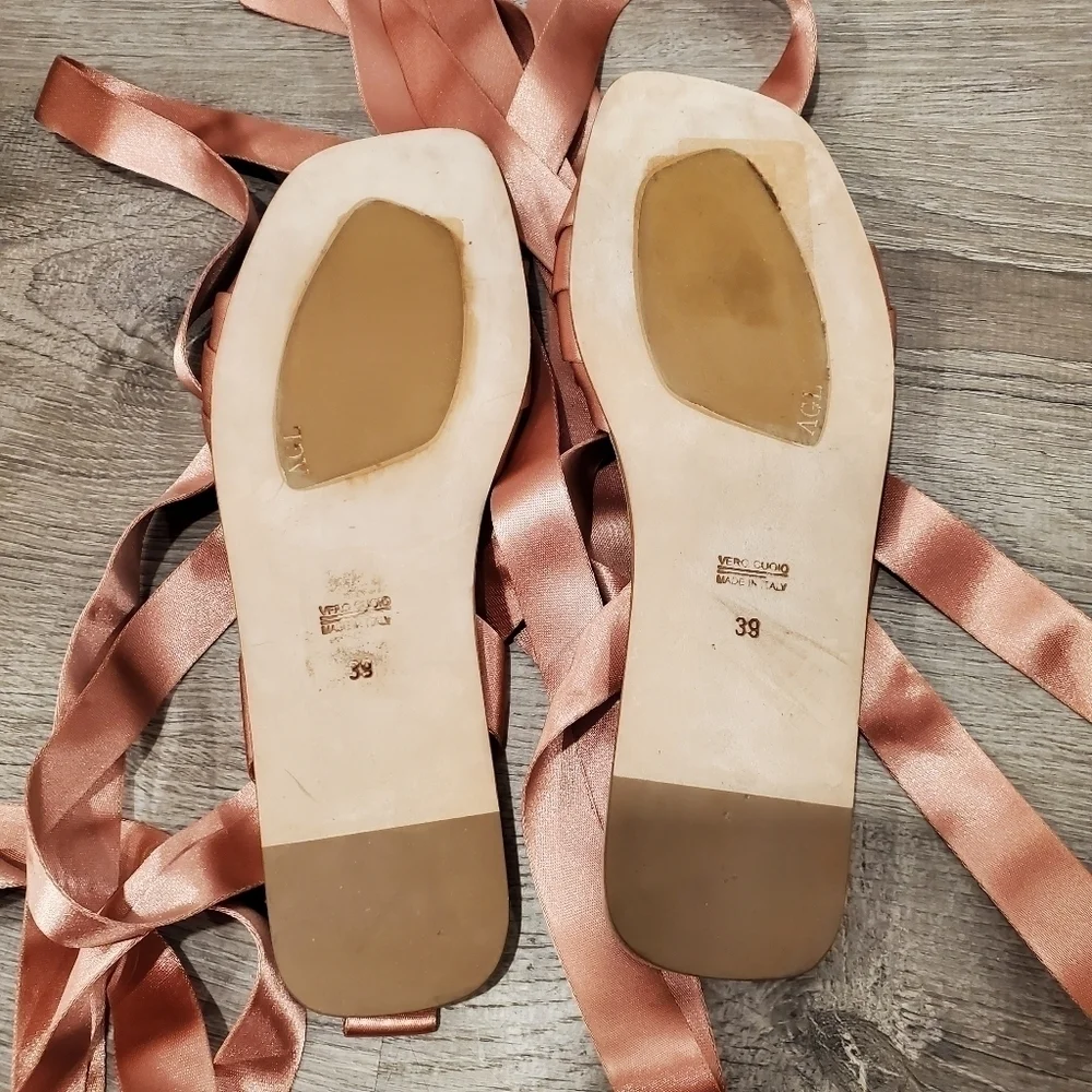 NEW Attilio Giusti Leombruni Ballet Ribbon Sandals
